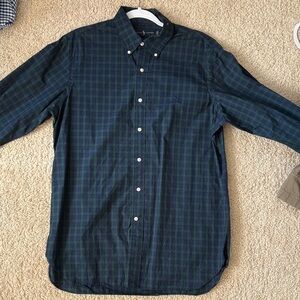 Polo Ralph Lauren Navy and Green Checkered Shirt
